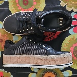 JLO Black and Tan Women's Sneakers Size 10